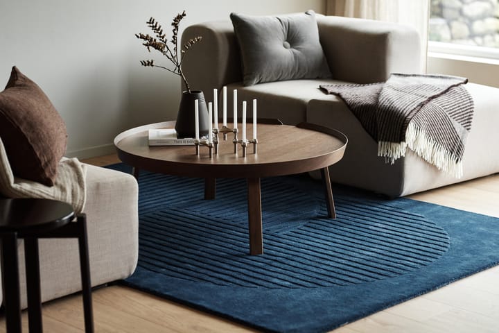 Levels wollen vloerkleed circles blauw, 170x240 cm NJRD
