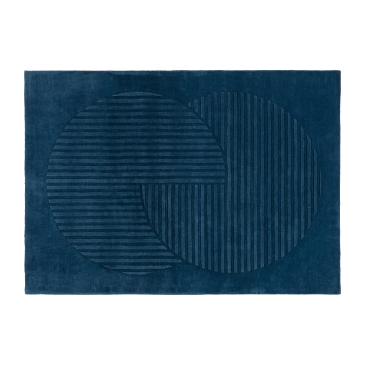 Levels wollen vloerkleed circles blauw - 170x240 cm - NJRD
