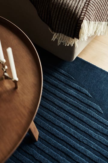 Levels wollen vloerkleed circles blauw - 170x240 cm - NJRD