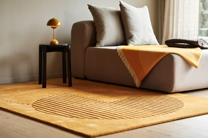 Levels wollen vloerkleed circles geel, 170x240 cm NJRD