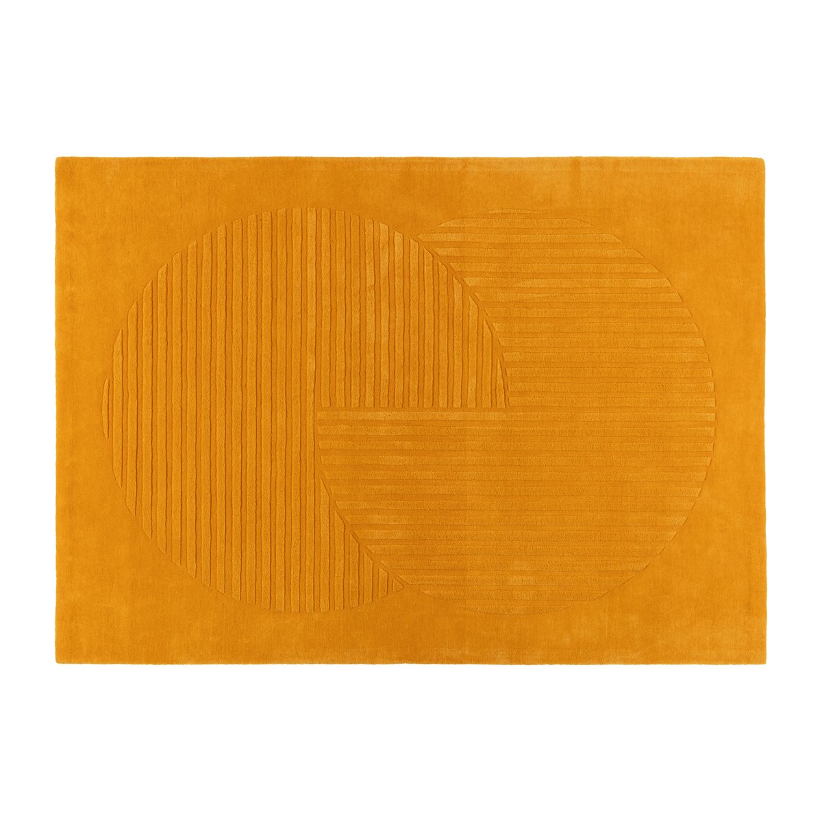 NJRD Levels wollen vloerkleed circles geel 170x240 cm