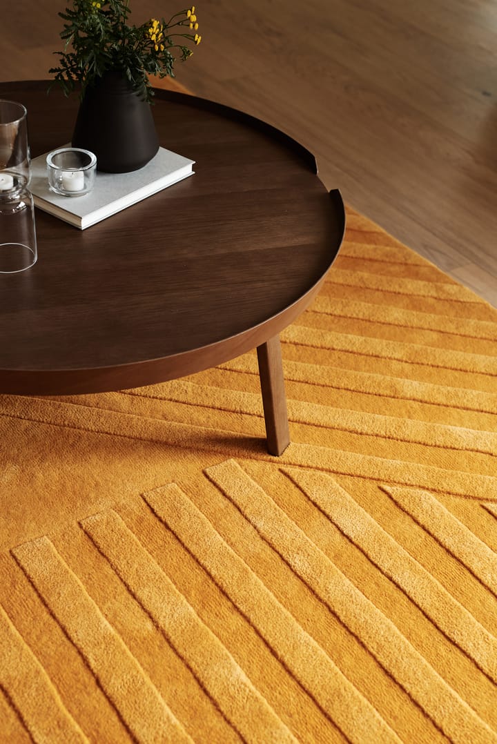 Levels wollen vloerkleed stripes geel, 170x240 cm NJRD