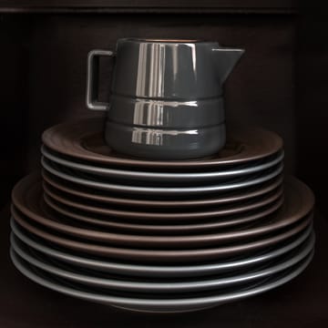 Lines klein bord Ø 21 cm 6-pack - bruin - NJRD