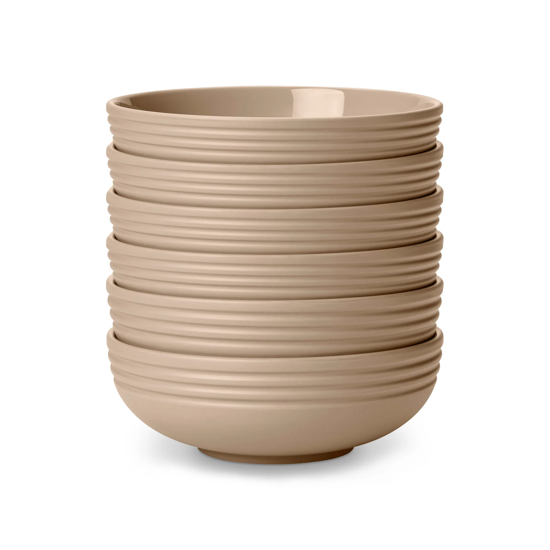 Lines kom Ø16 cm 6-pack, beige NJRD