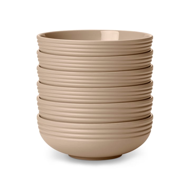 Lines kom Ø16 cm 6-pack - beige - NJRD