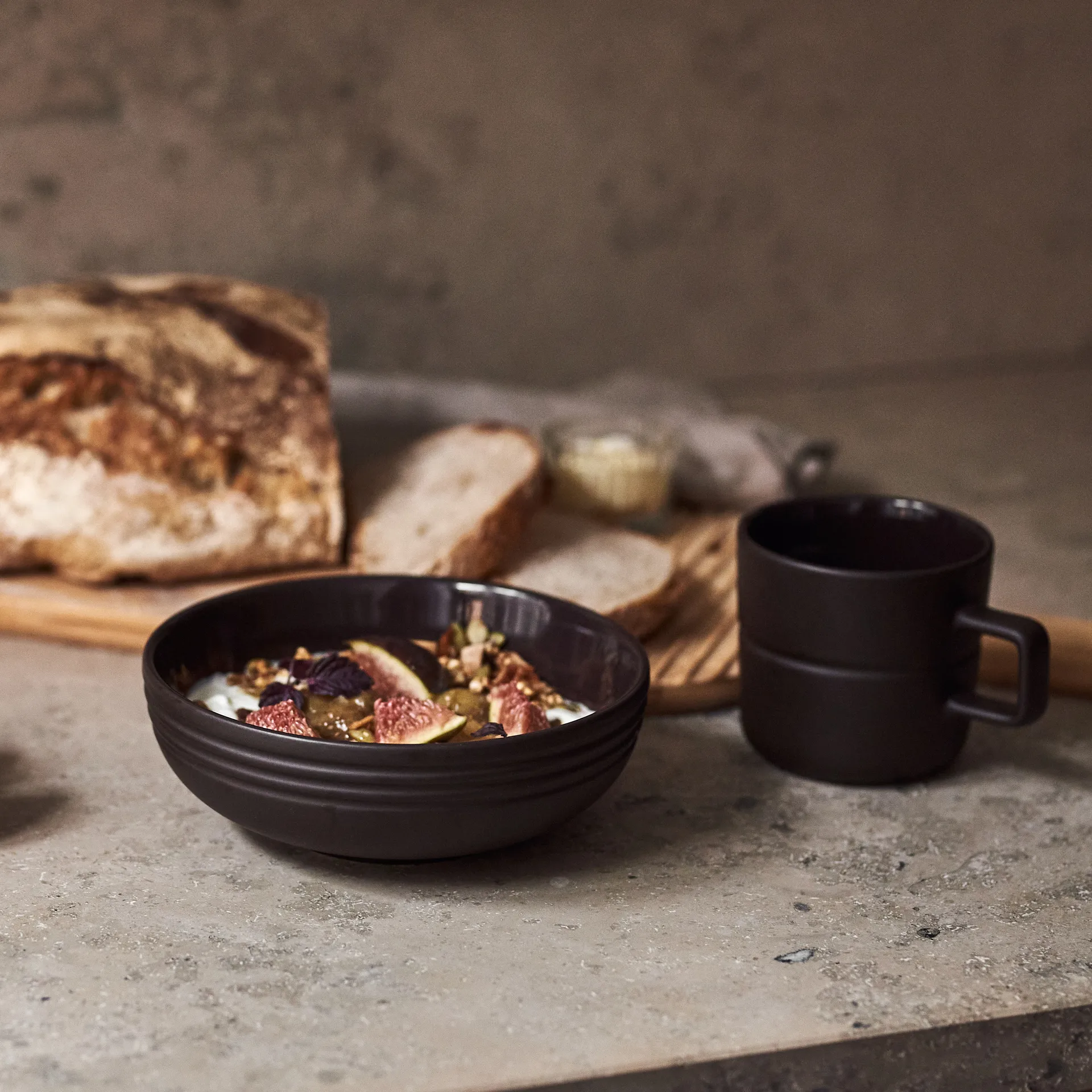 Lines kom Ø16 cm 6-pack, bruin NJRD