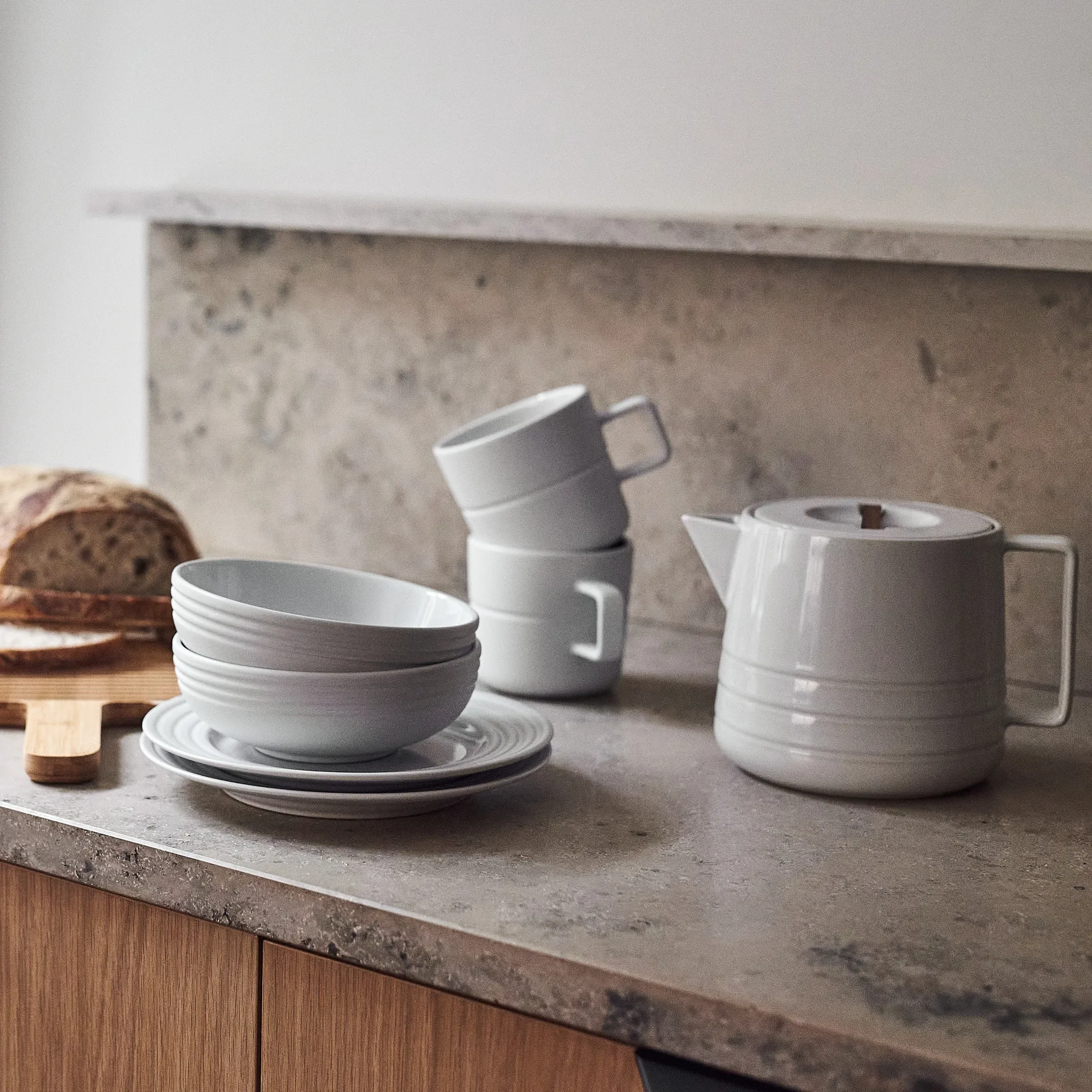 Lines kom Ø16 cm 6-pack, wit NJRD