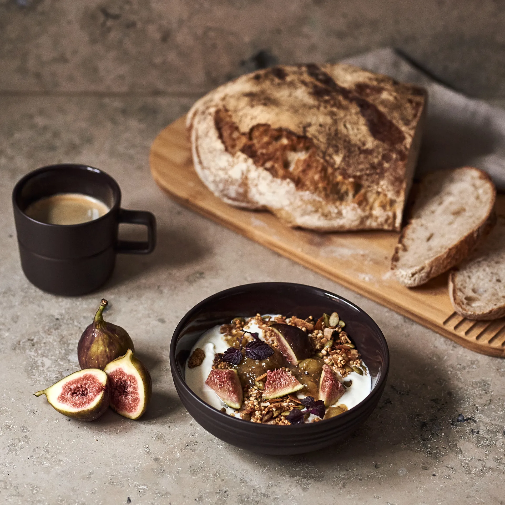 Lines kom Ø16 cm, bruin NJRD