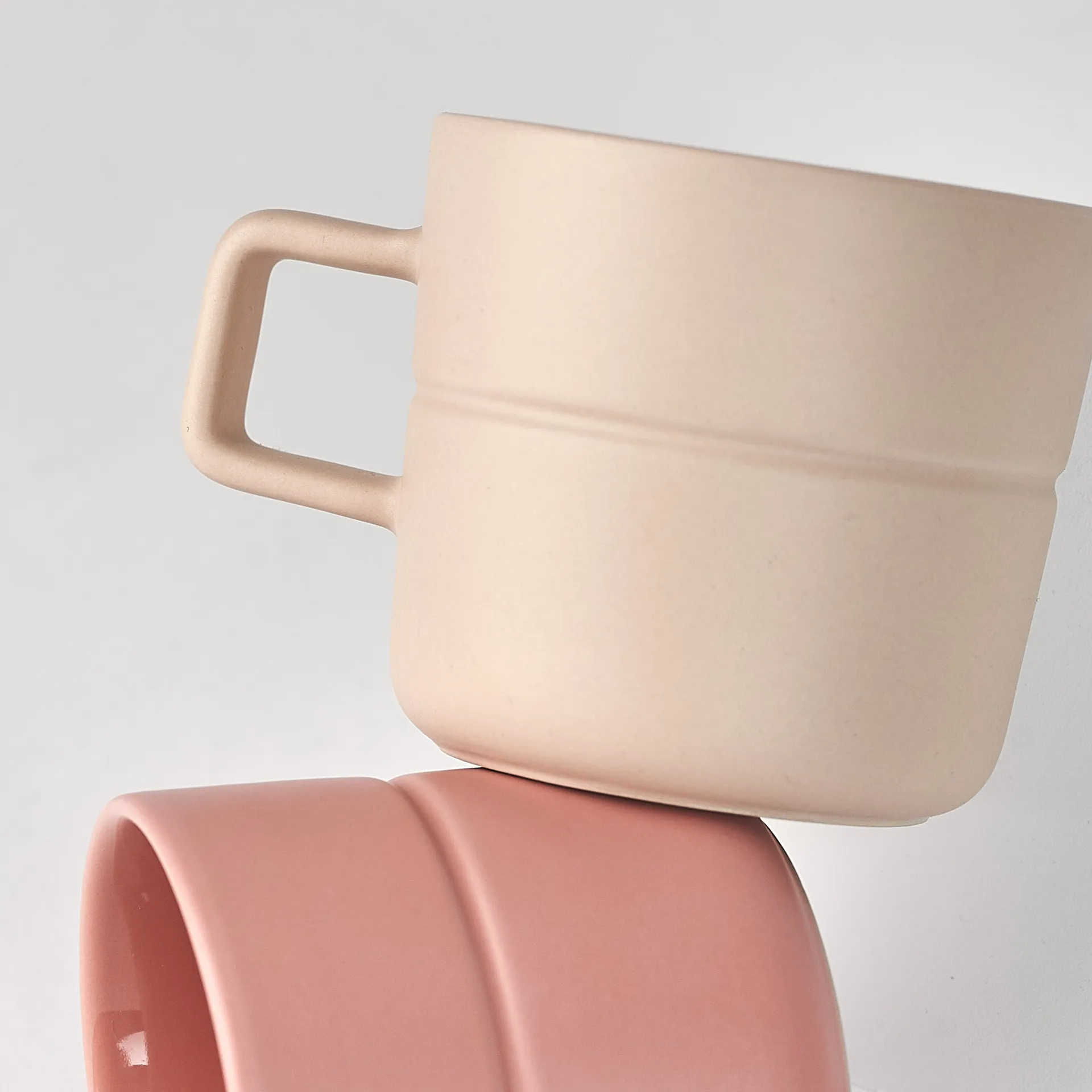 Lines mok 50 cl 2-pack, beige NJRD