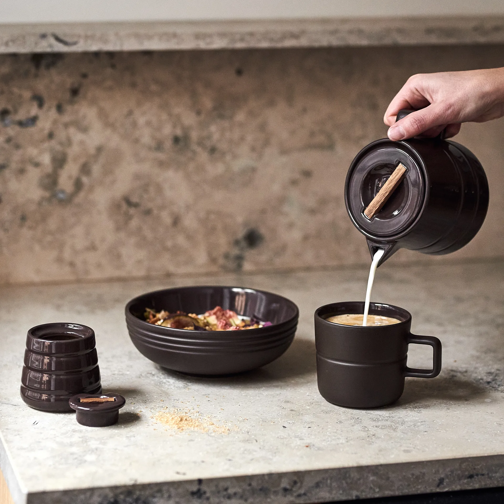 Lines suikerpot, bruin NJRD