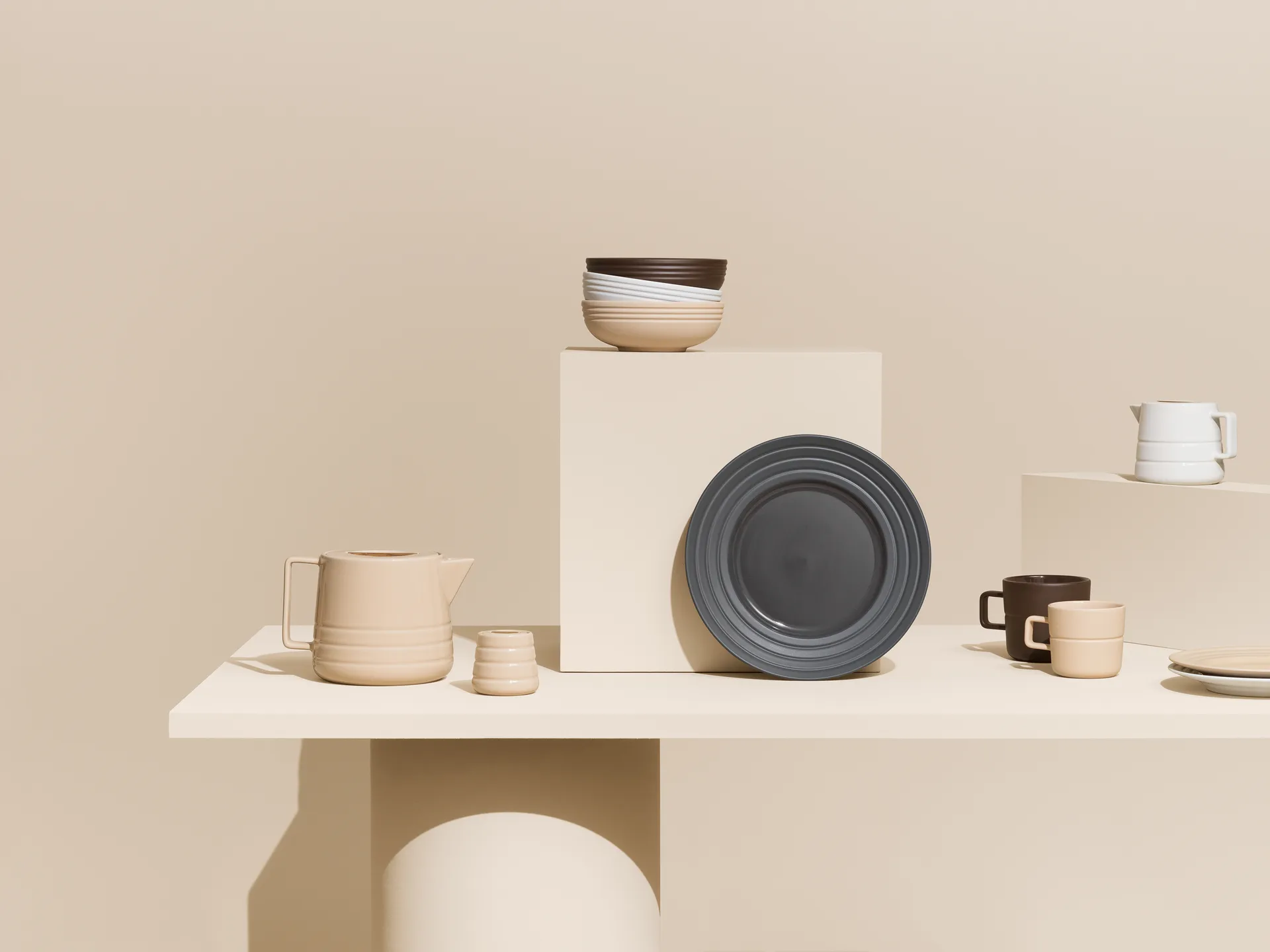 Lines theepot 1,5 liter, beige NJRD