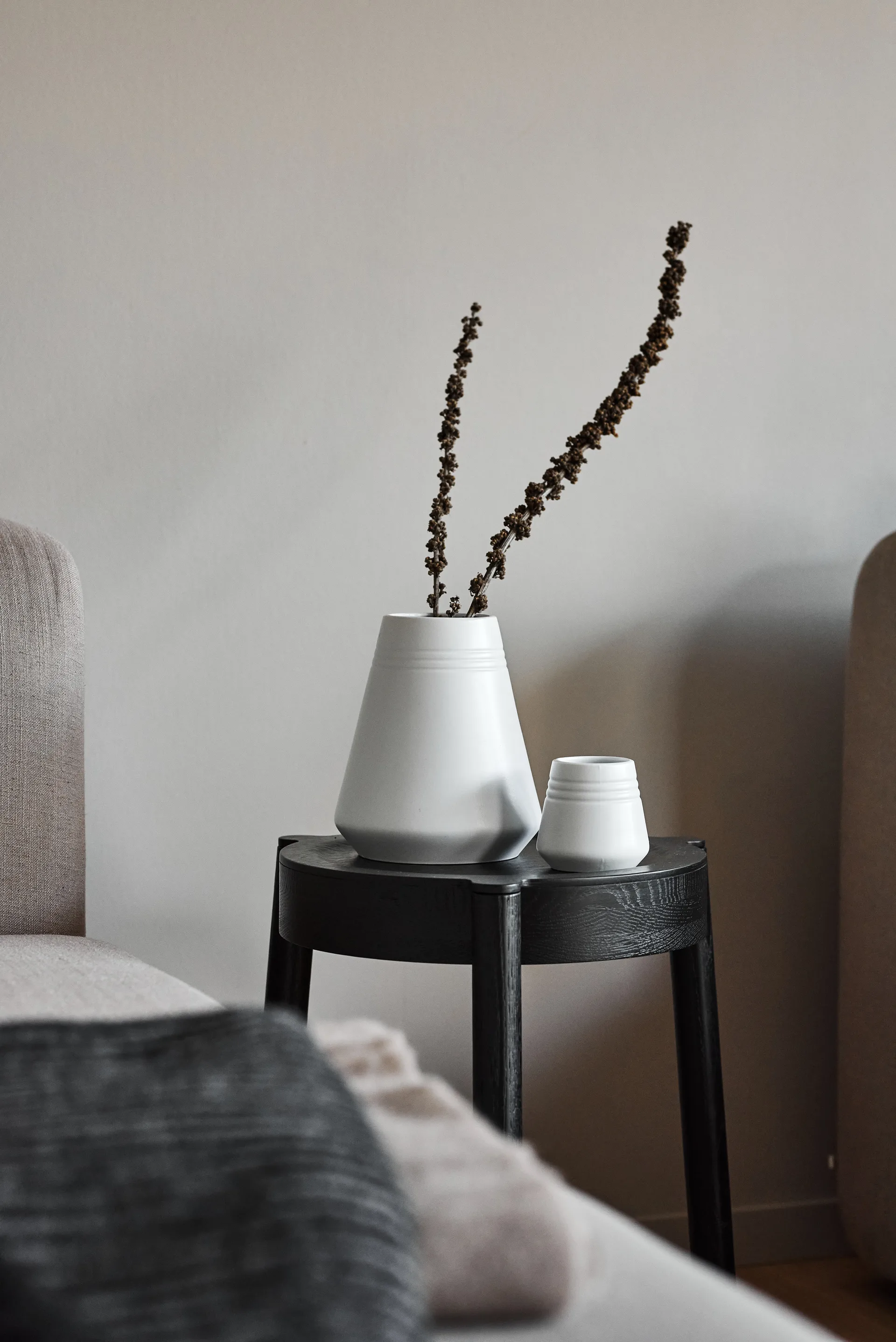 Lines vaas 18 cm, Wit NJRD