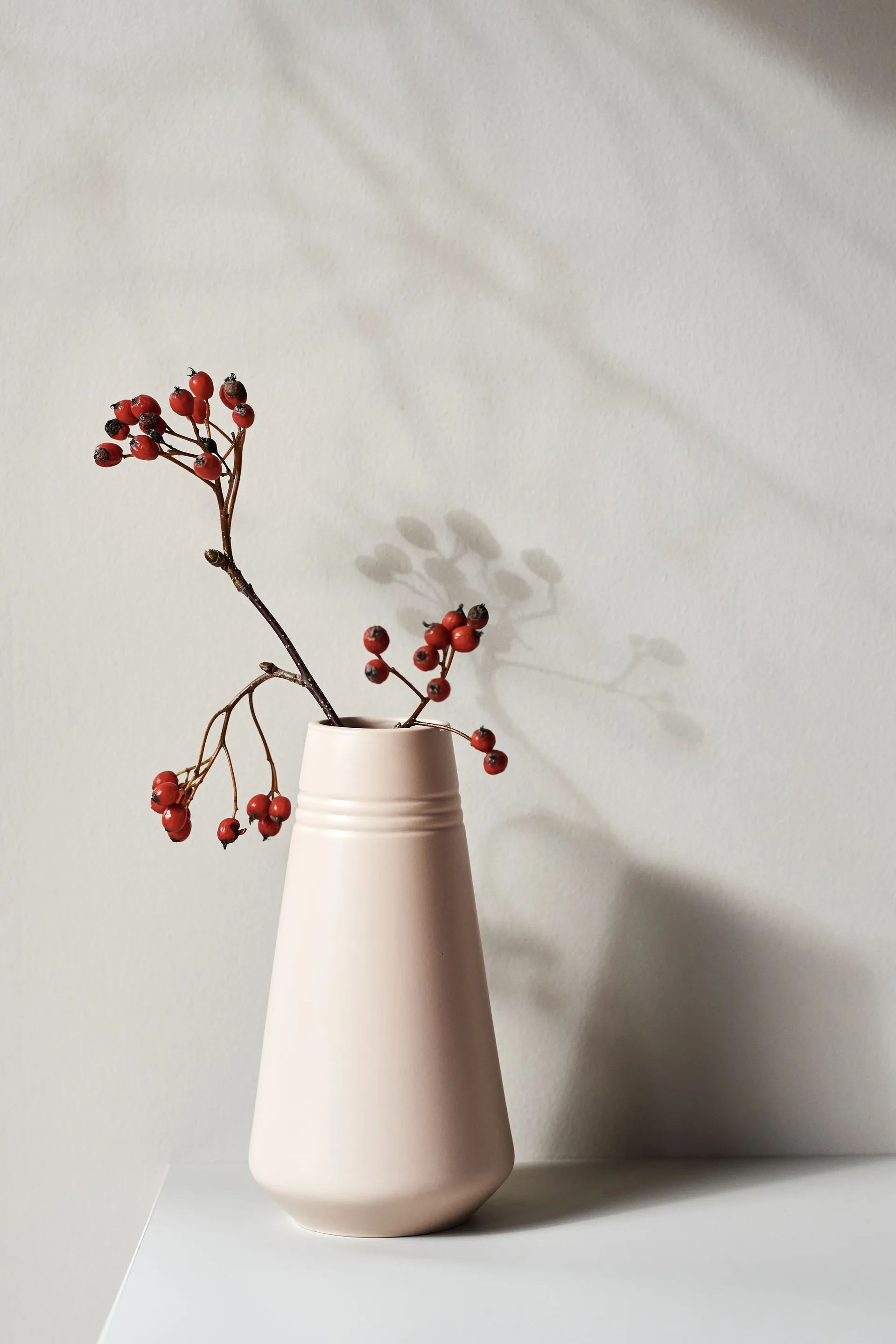 Lines vaas 22 cm, Beige NJRD