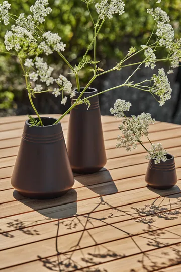 Lines vaas 22 cm - Bruin - NJRD