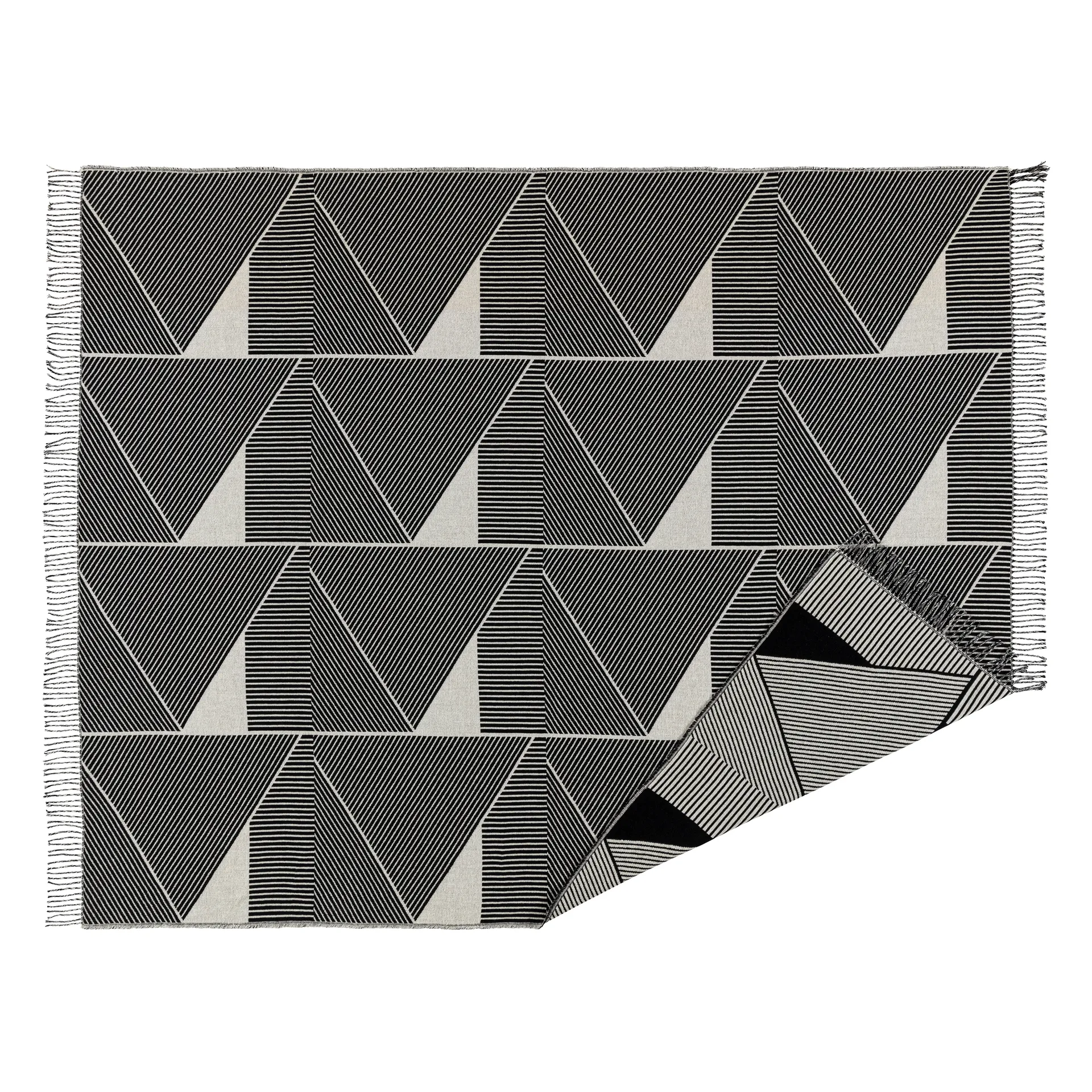 Metric focus katoenen plaid, zwart NJRD