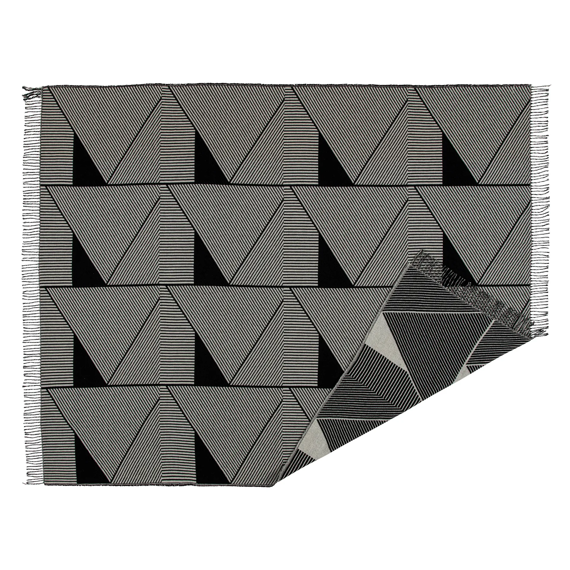 Metric focus katoenen plaid, zwart NJRD