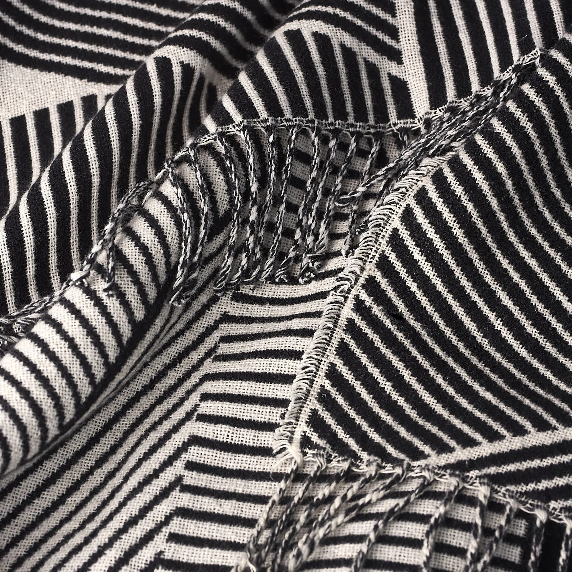 Metric focus katoenen plaid, zwart NJRD