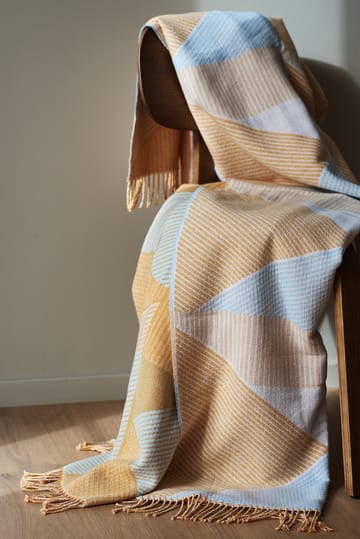 Metric focus No. 2 katoenen plaid 130x185 cm - Geel - NJRD