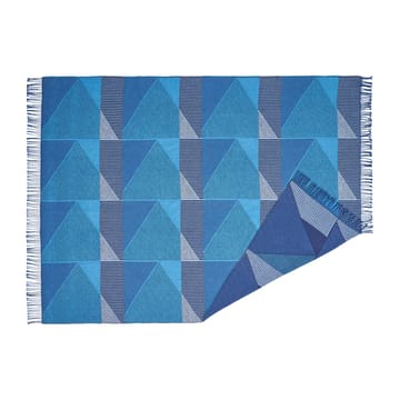 Metric focus No. 3 katoenen plaid 130x185 cm - Blauw - NJRD