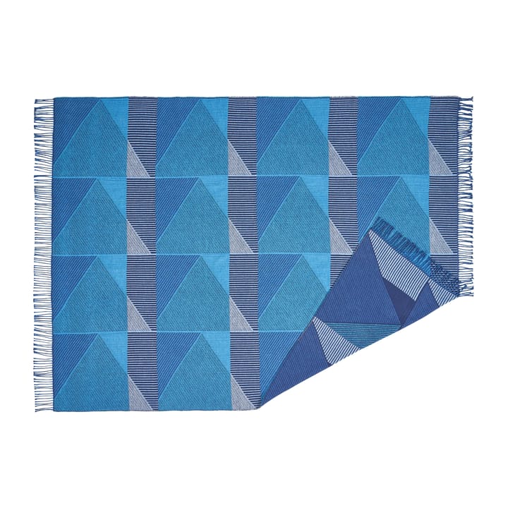 Metric focus No. 3 katoenen plaid 130x185 cm, Blauw NJRD