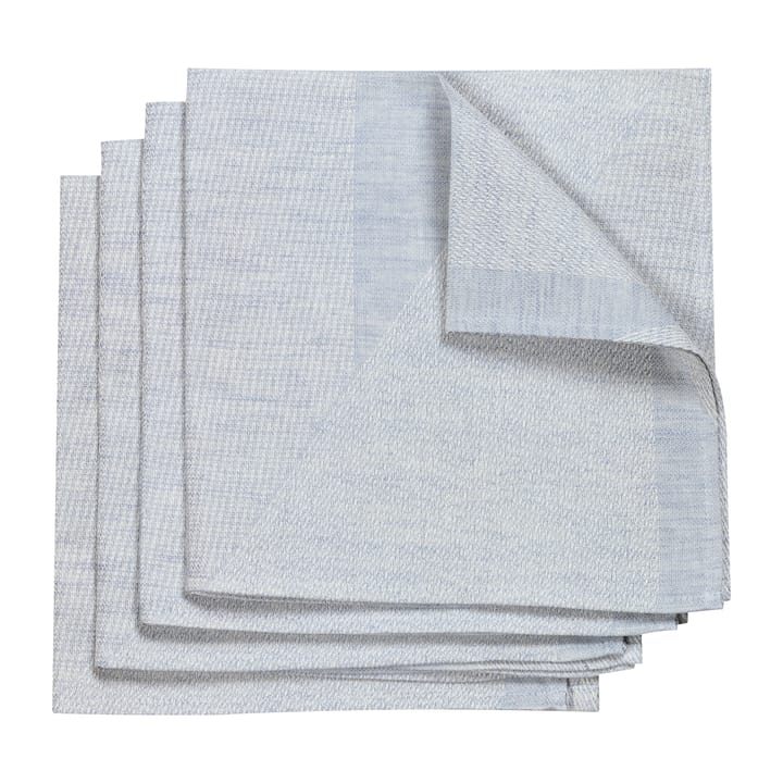 Metric servet 47x47 cm 4-pack - Blauw-wit - NJRD