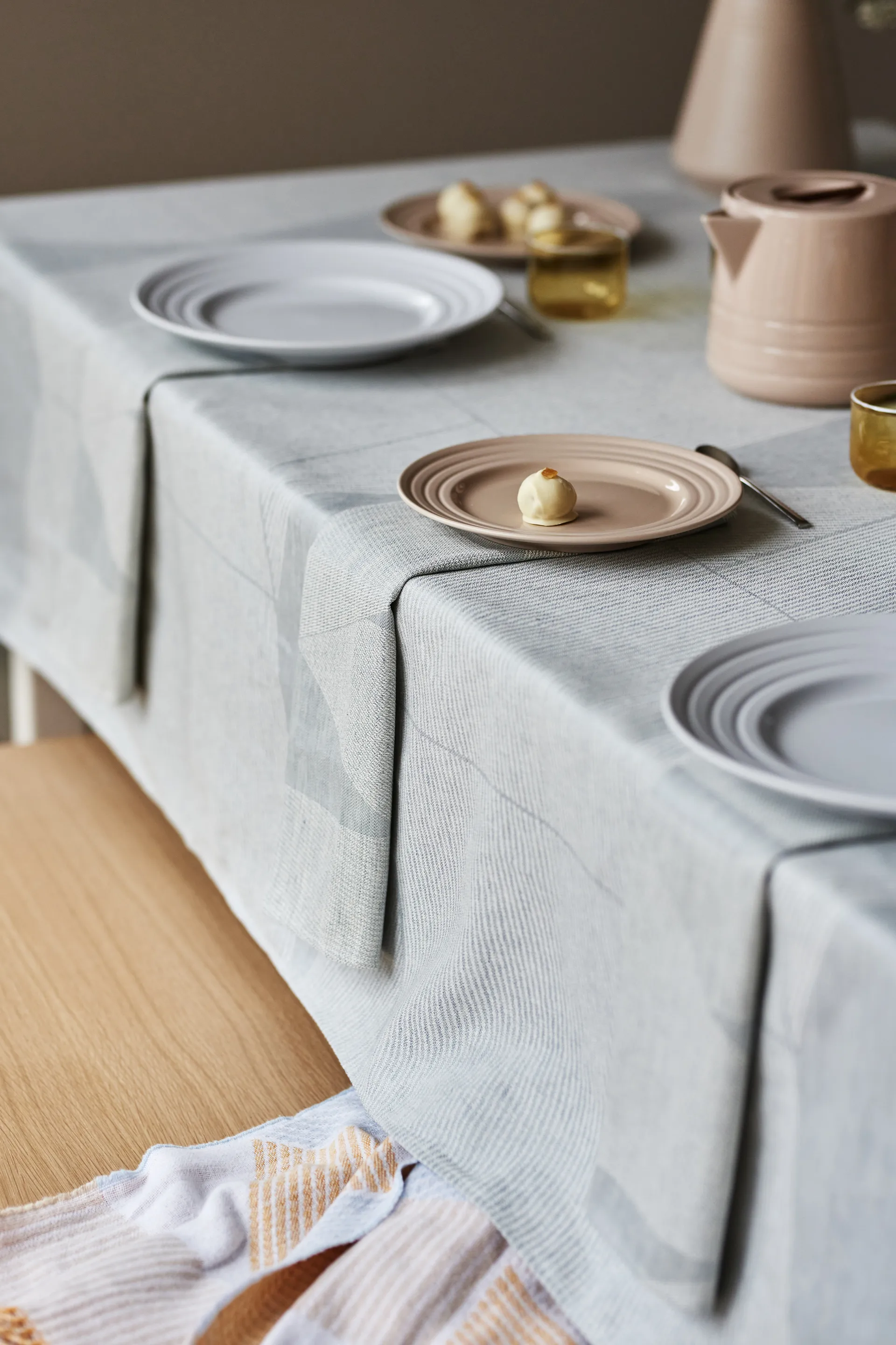 Metric servet 47x47 cm 4-pack, Blauw-wit NJRD