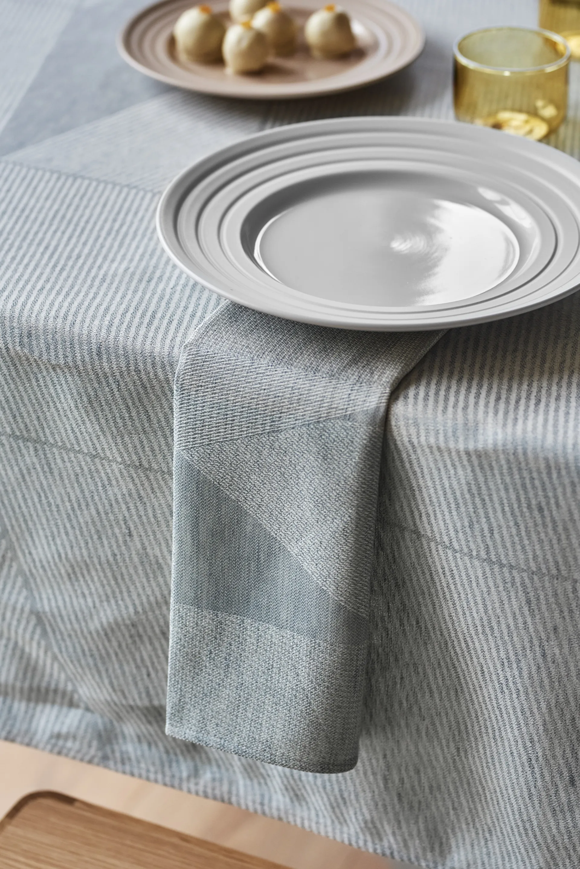 Metric servet 47x47 cm 4-pack, Blauw-wit NJRD