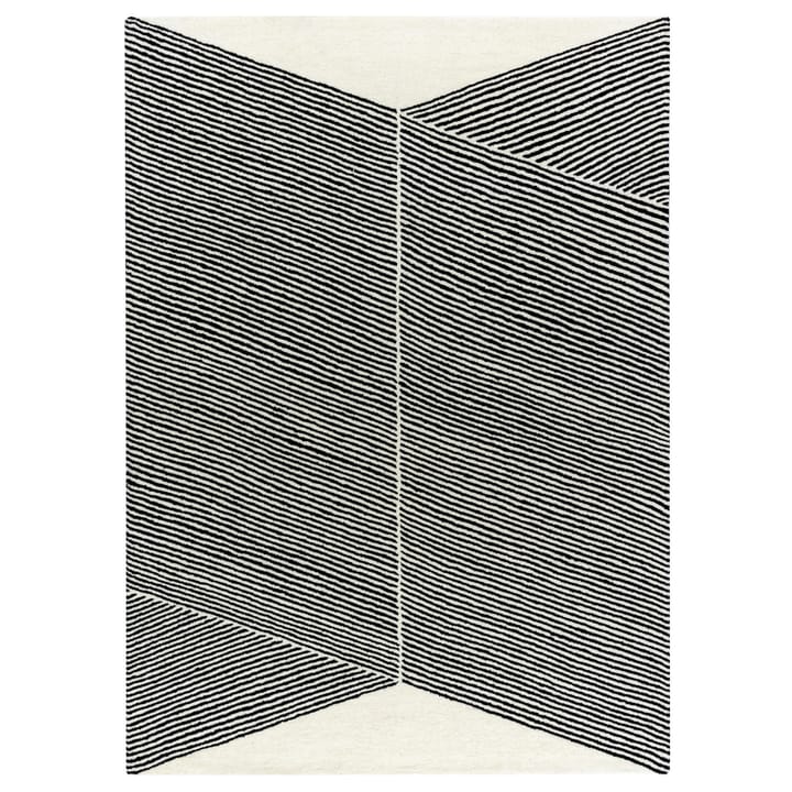 Rectangles wollen vloerkleed naturel witte - 200 x 300 cm - NJRD