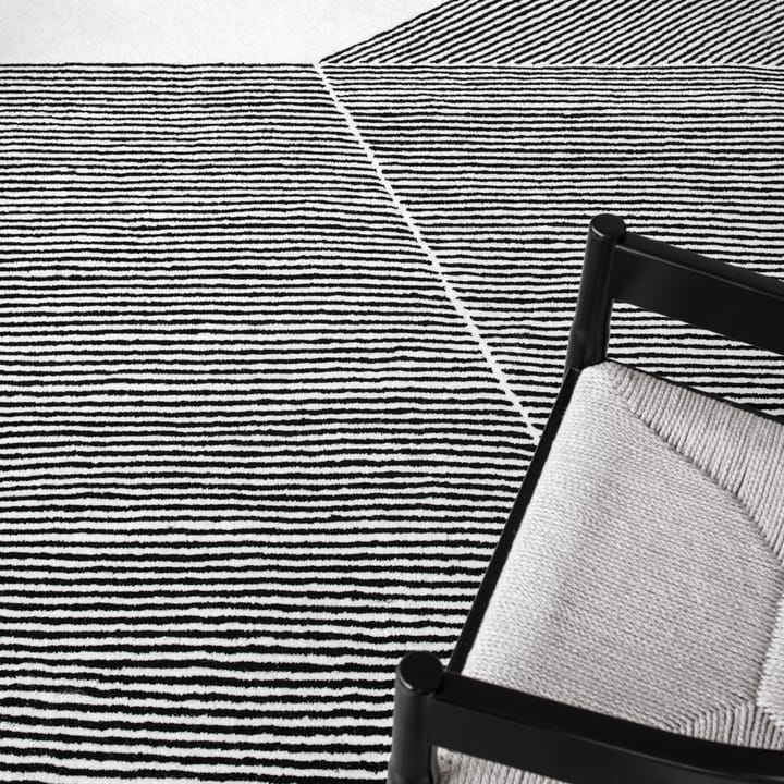 Rectangles wollen vloerkleed naturel witte, 200 x 300 cm NJRD