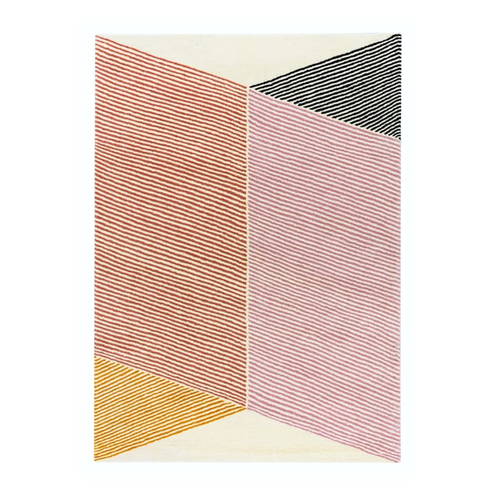 Rectangles wollen vloerkleed roze - 170 x 240 cm - NJRD