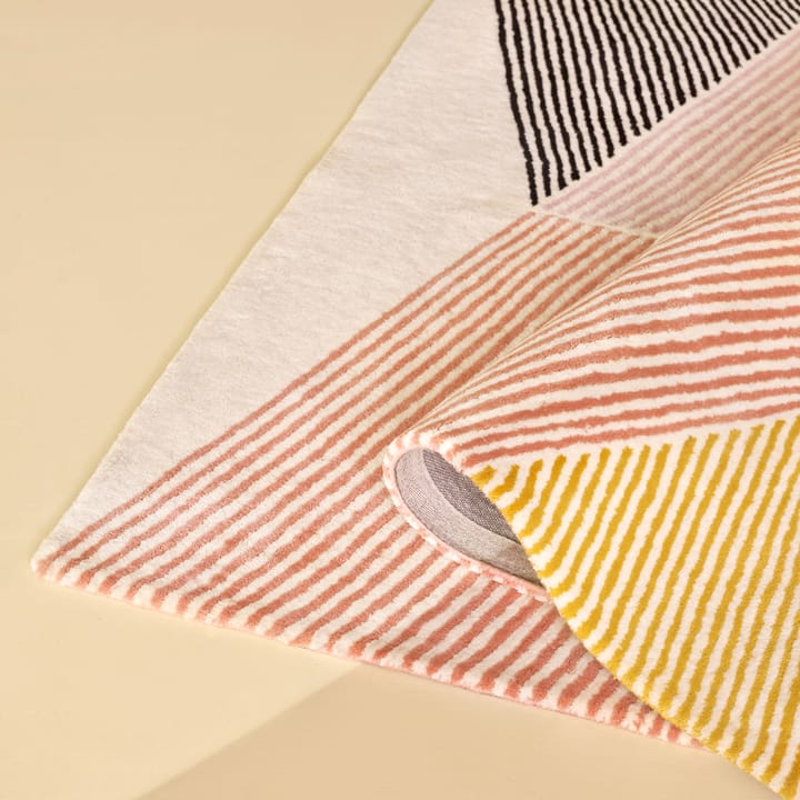 Rectangles wollen vloerkleed roze, 170 x 240 cm NJRD