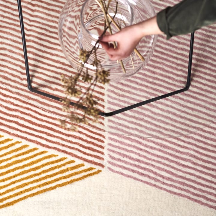 Rectangles wollen vloerkleed roze, 170 x 240 cm NJRD