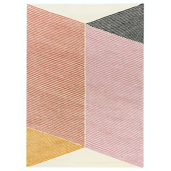 Rectangles wollen vloerkleed roze - 200 x 300 cm - NJRD