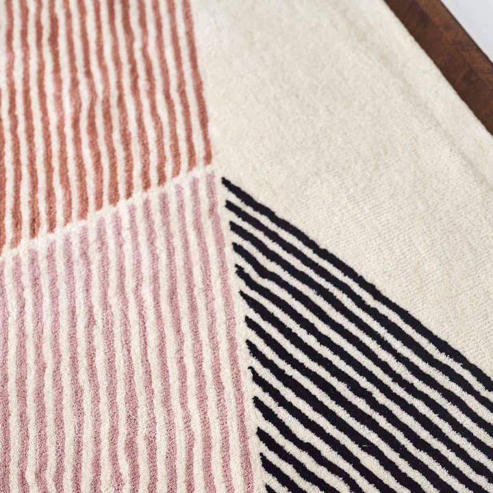 Rectangles wollen vloerkleed roze, 200 x 300 cm NJRD