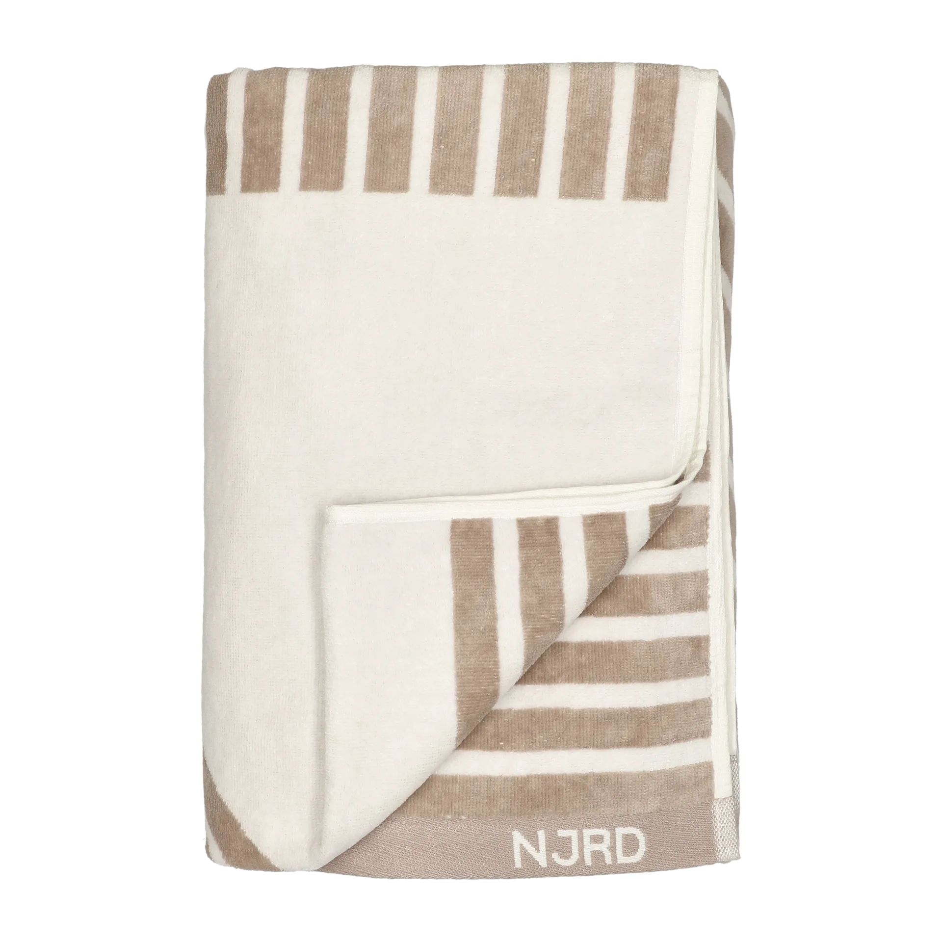Stripes badhanddoek 100x150 cm, Beige NJRD