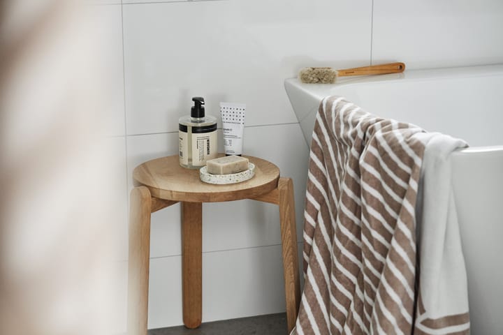 Stripes badhanddoek 100x150 cm, Beige NJRD