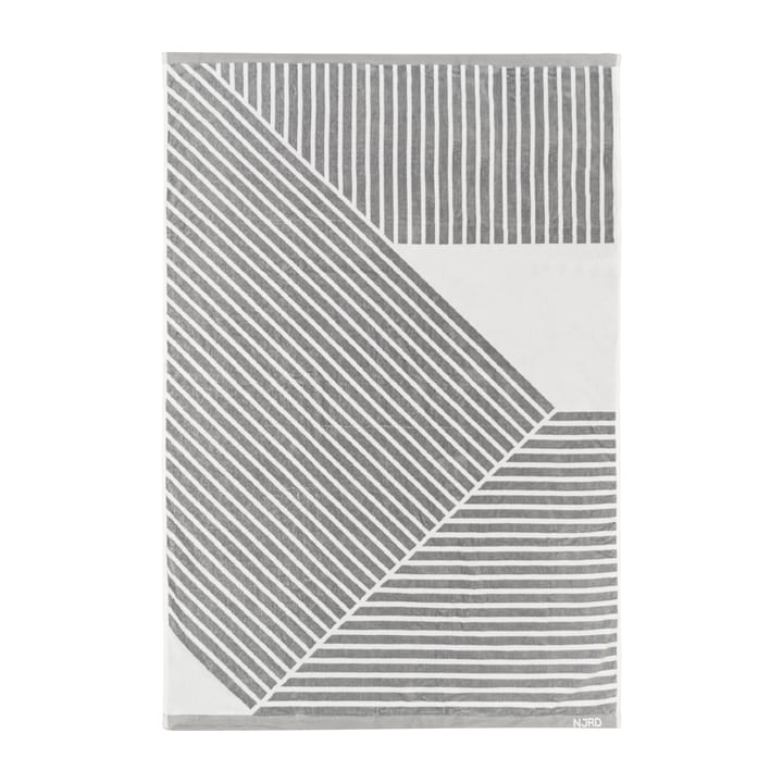 Stripes badhanddoek 100x150 cm, Grijs NJRD