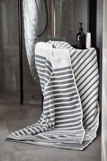 Stripes badhanddoek 100x150 cm - Grijs - NJRD