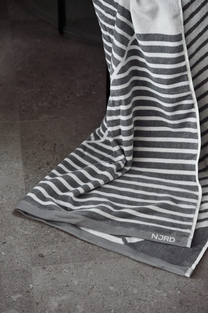 Stripes badhanddoek 100x150 cm, Grijs NJRD