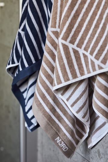 Stripes badhanddoek 70 x 140 cm - Beige - NJRD