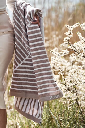 Stripes badhanddoek 70 x 140 cm - Beige - NJRD