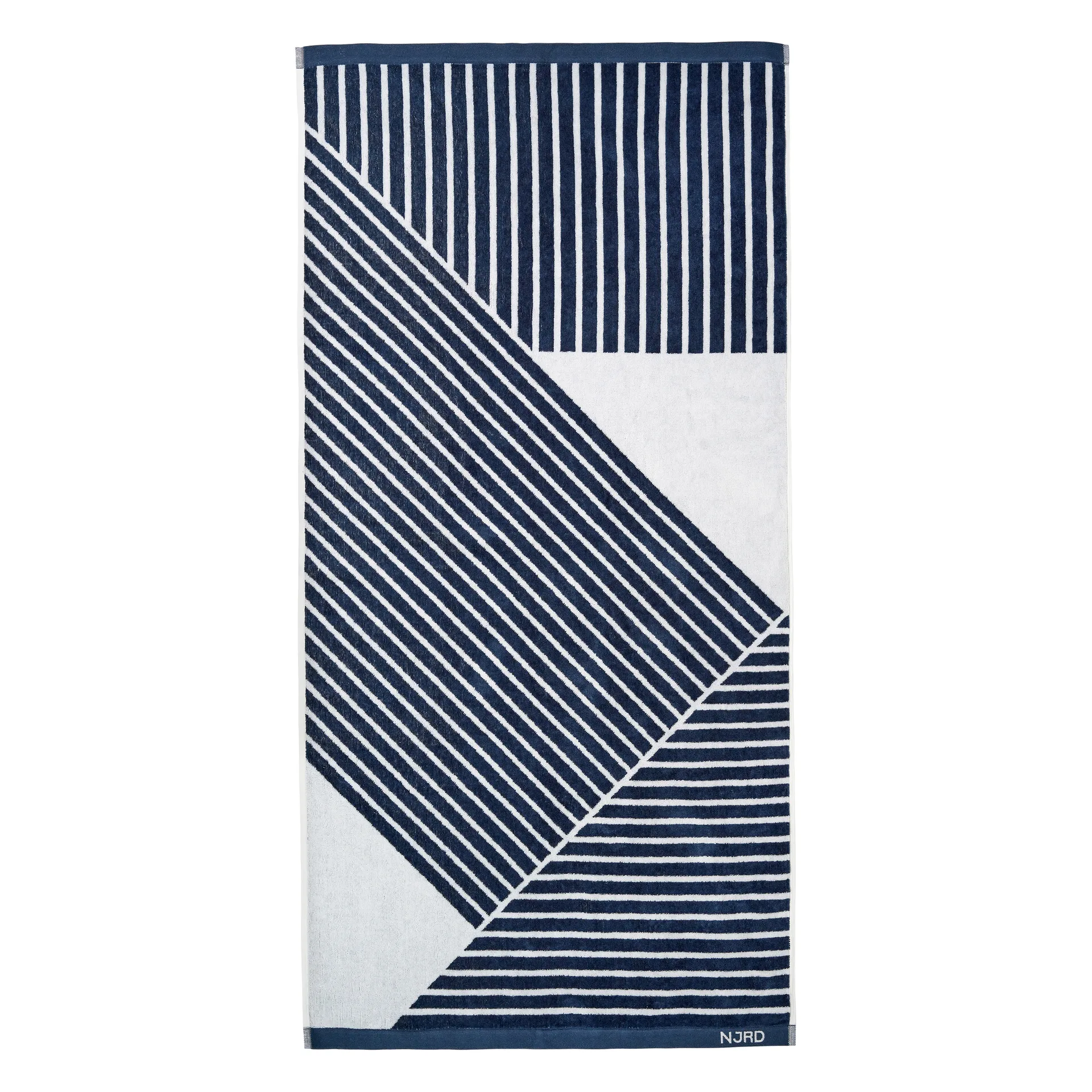 Stripes badhanddoek 70 x 140 cm, Blauw NJRD