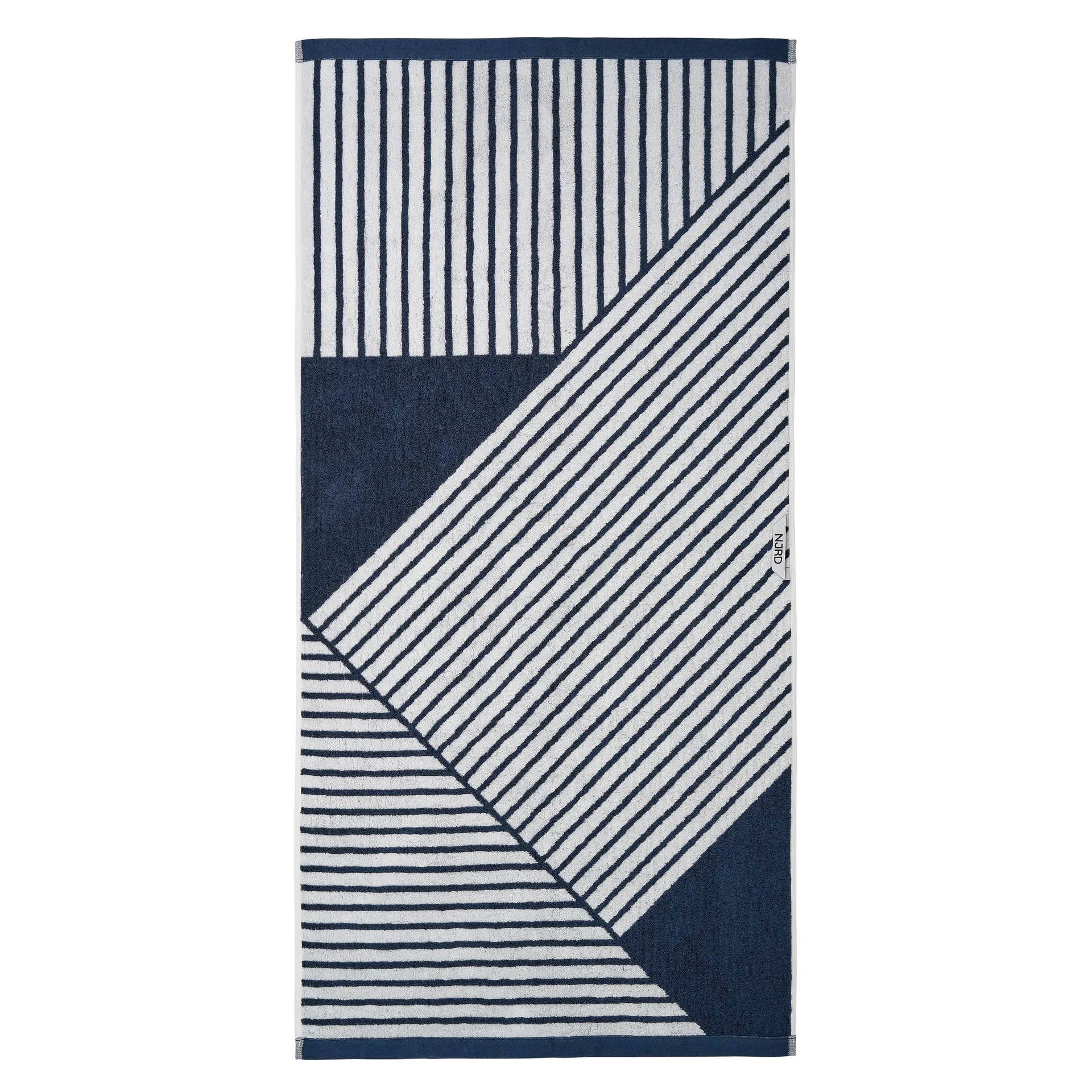 Stripes badhanddoek 70 x 140 cm, Blauw NJRD