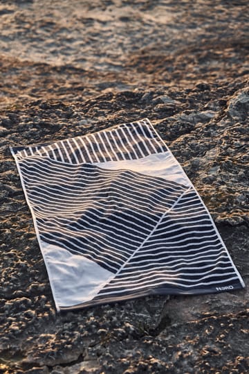 Stripes badhanddoek 70 x 140 cm - Blauw - NJRD