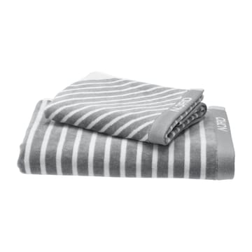 Stripes badhanddoek 70 x 140 cm - Grijs - NJRD