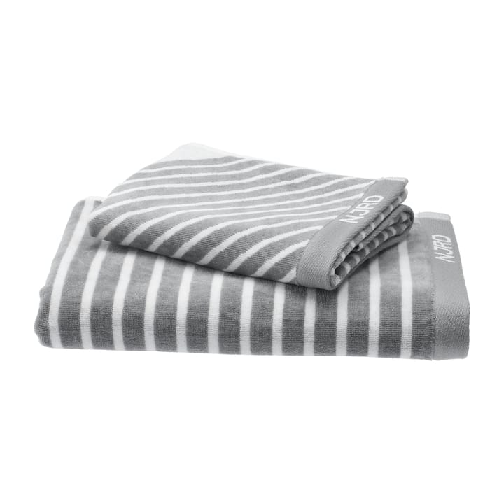 Stripes badhanddoek 70 x 140 cm, Grijs NJRD