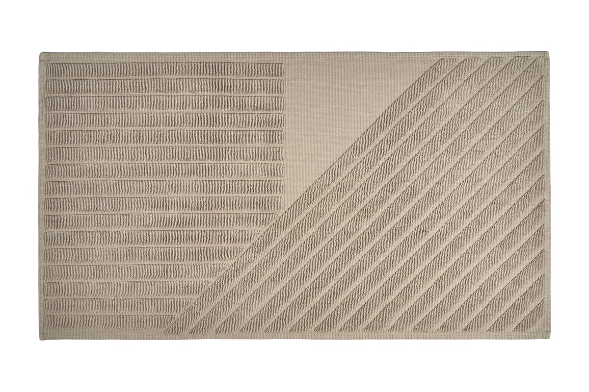 NJRD Stripes badmat 50x90 cm Beige | Scandinavisch Interieur | Badmatten | Beige