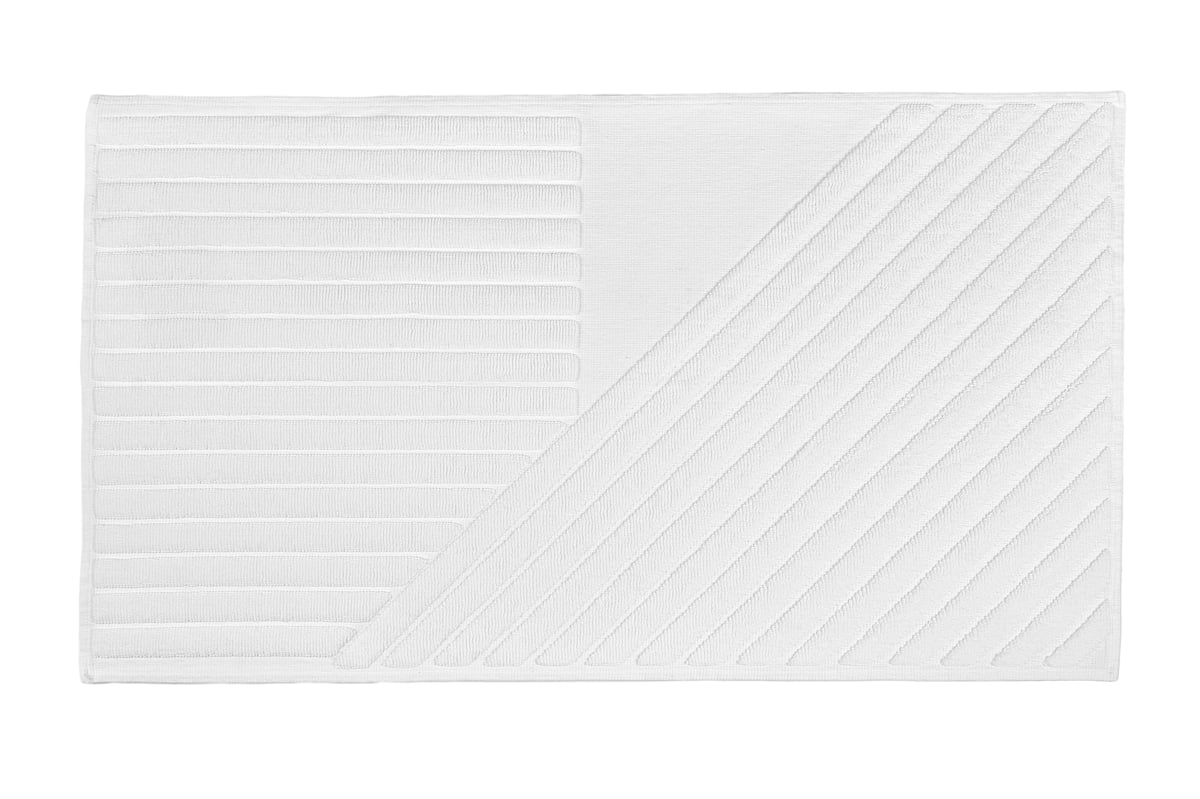 NJRD Stripes badmat 50x90 cm Wit | Scandinavisch Interieur | Badmatten | Wit