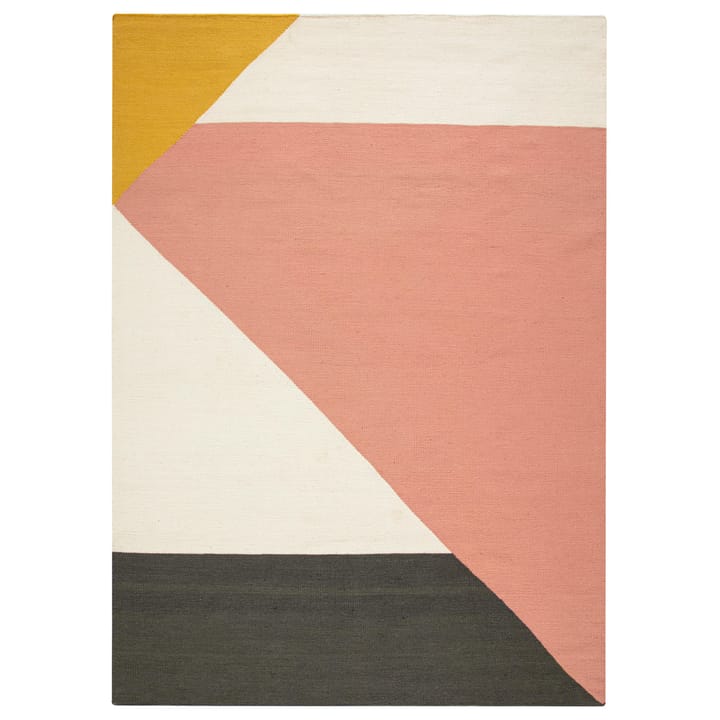 Stripes blocks kelim vloerkleed roze - 200 x 300 cm - NJRD