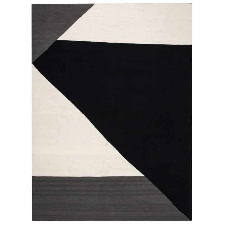 Stripes blocks kelim vloerkleed zwarte - 200 x 300 cm - NJRD
